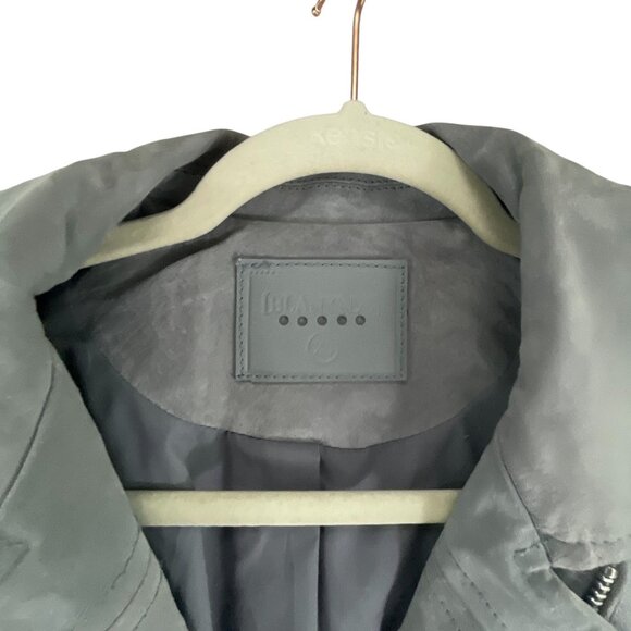 Blanknyc Women's Suede Leather Moto Jacket Size XS Grey Bikercore Rocker Outdoor - Picture 3 of 11